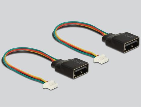 DELOCK MiniPCIe-moduuli,  täysikokoinen,  2x USB-A 2.0, sininen (95242)