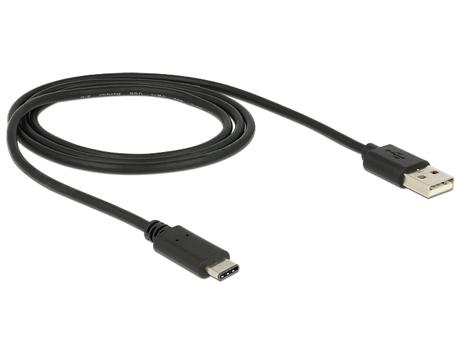 DELOCK USB 2.0 A til type C 1m sort (83600)