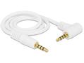 DELOCK Cable Stereo Jack 3.5mm 90grader 0.5m hvid (84736)