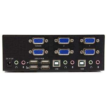 STARTECH DUAL VGA KVM SWITCH WITH AUDIO USB HUB 2PORT USB 2.0 CPNT (SV231DVGAU2A)