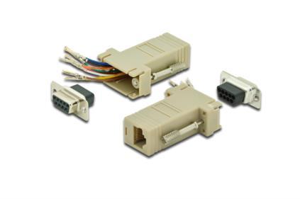 ASSMANN Electronic Adapter DB9 RJ45 Modular DB9 F RJ45 F (AK-610516-000-I)