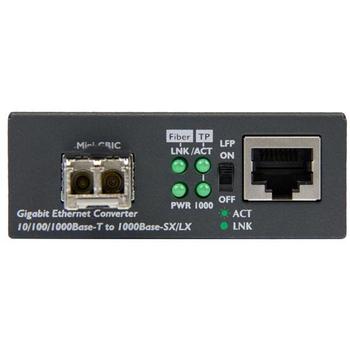 STARTECH Gigabit Ethernet Fiber Media Converter - Compact - 850nm MM LC - 550m (MCM1110MMLC)