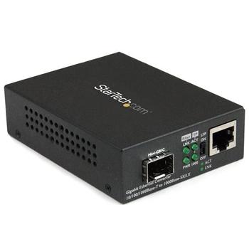 STARTECH Gigabit Ethernet Fiber Media Converter with Open SFP Slot (MCM1110SFP)