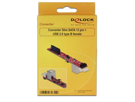 DELOCK 62651 - Slim SATA 13-pin till USB 2.0 Typ B ho adapter (62651)