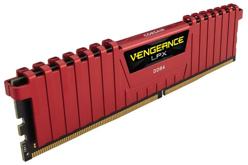 CORSAIR V LPX 16GB DDR4 Red 2x288, 2666MHz, 1.20v (CMK16GX4M2A2666C16R)