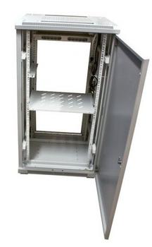 ALLNET 19"Schrank,  12HE, B600/T 800mm, Glastür, Lichtgrau,  SNB-Serie,  (ALL-SNB6812BDGrau)