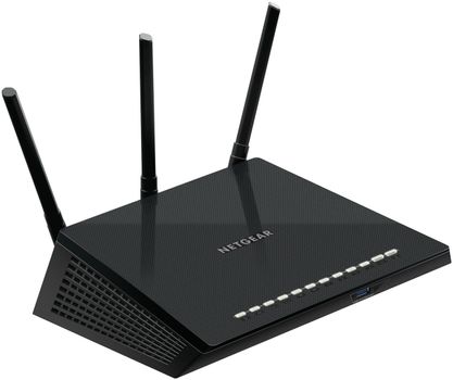 NETGEAR AC1750 Smart WLAN Router 802.11ac 450+1300 Mbit/ Beamforming+ 1xUSB 2.0 1xUSB 3.0 black 3 antennas not removable (R6400-100PES)