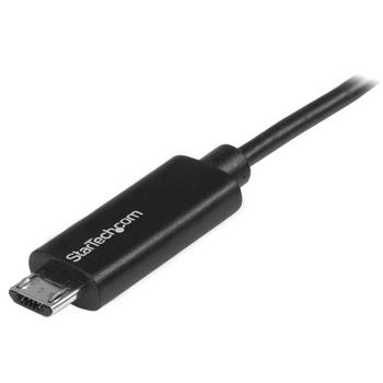 STARTECH StarTech.com 1m / 3ft USB to Micro USB Cable with LED Charging Light - M/M USB to Micro USB Charging Cable - USB Charger Cable (USBAUBL1M) - USB cable - Micro-USB Type B (M) to USB (M) - 1 m - black (USBAUBL1M)