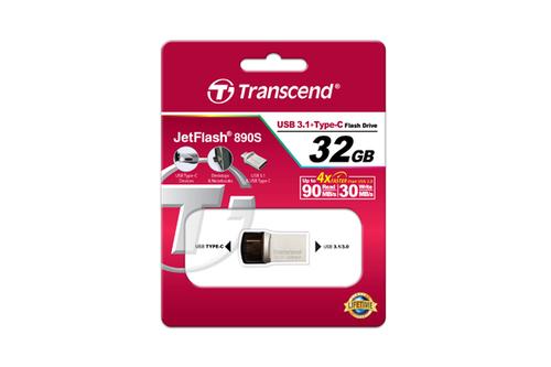 TRANSCEND 32GB JETFLASH 890 SILVER (TS32GJF890S)