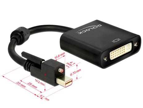 Delock video adapter - DisplayPort / DVI - 25 cm (62639)