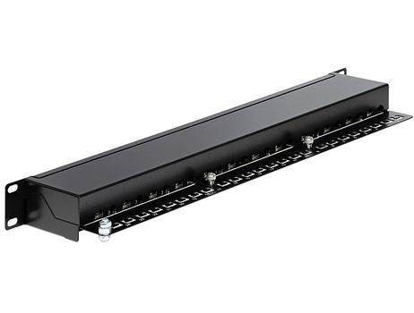 DELOCK 19 Patchpanel 24-Port Cat6 geschirmt schwarz (43298)