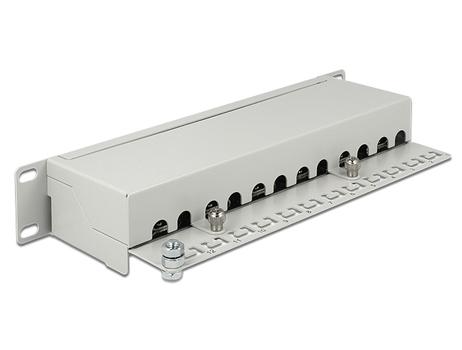 DELOCK 10 Patchpanel 12-Port Cat6 geschirmt grau (43299)