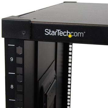 StarTech 9U Open Frame Rack with Wheels - 4 Post 23" Deep Portable Open Frame Cabinet for 19" Network, Data & Server Equipment - 220 lbs capacity (RK960CP) - rack - 9U (RK960CP)