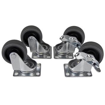 StarTech 9U Open Frame Rack with Wheels - 4 Post 23" Deep Portable Open Frame Cabinet for 19" Network, Data & Server Equipment - 220 lbs capacity (RK960CP) - rack - 9U (RK960CP)