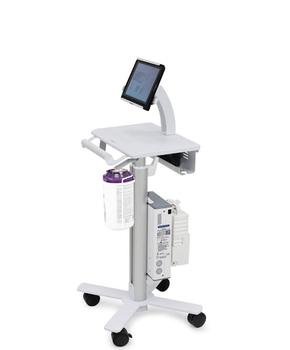 ERGOTRON n StyleView Tablet Cart, SV10 - Cart for tablet / keyboard - medical - metal - white, aluminium - screen size: up to 12" (SV10-1400-0)