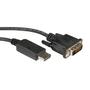 ROLINE DisplayPort til DVI-D kabel, LSOH - DP han / DVI-D han - sort - 5,0 m. (11.04.5774)