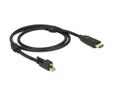 DELOCK Mini DisplayPort 1.2 til HDMI-A 2m - sort (83730)