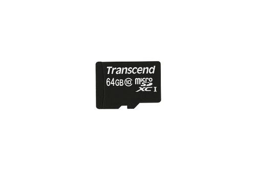 TRANSCEND 64GB MICROSDXC CLASS10 MIT ADAPTER EXT (TS64GUSDXC10)