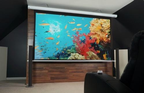 ELITE SCREENS ELITE SKT135XH-E12-AUHD 16:9 H:168.1 W:298.9 White built-in Circuit board, V3.0 IR&RF&Wall board, 12V Trigger, Fiber Glass Fabric (SKT135XH-E12-AUHD)