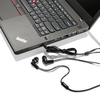 LENOVO - øreproptelefoner med mik. - Sort (4XD0J65079)
