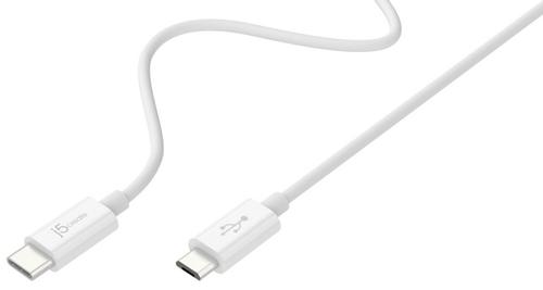 J5 CREATE USB 2.0 cable, Type C M - Type micro B M, 0,9m, white (JUCX09)