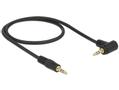 DELOCK Stereo Jack Cable 3.5mm 3 pin male>male angled 0.5m blk (83752)