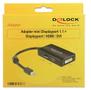 DELOCK Adapter mini DP male > DP/ HDMI/ DVI F Black (62623)