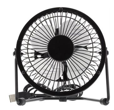 DELTACO USB-fläkt,  10cm, bordsmodell,  1x USB Type A ha, svart (FT-750)