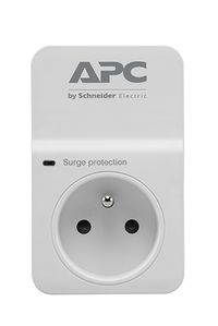 APC SurgeArrest Essential - Överspänningsskydd - AC 230 V - utgångskontakter: 1 - Frankrike - vit (PM1W-FR)