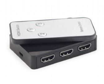 GEMBIRD HDMI Switch Gembird 3 ingång -> 1 utgång 4k +fjärrstyrning (DSW-HDMI-34)