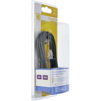 SCHWAIGER Modem-Kabel RJ11 6P2C -> RJ45 8P2C 6m schwarz (TAL6632533)