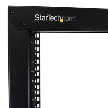 StarTech 42U Mobile Open Frame Network Rack with Wheels- 663lbs - 2 Post 19" Portable Rack for Computer, AV, Media, IT Equipment (2POSTRACK42) - rack - 42U (2POSTRACK42)
