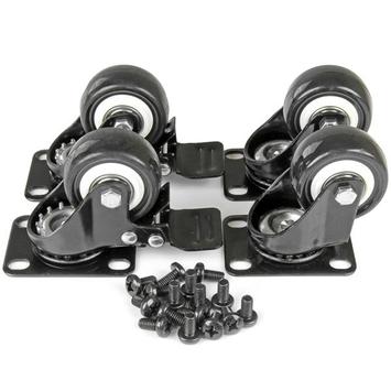 StarTech 42U Mobile Open Frame Network Rack with Wheels- 663lbs - 2 Post 19" Portable Rack for Computer, AV, Media, IT Equipment (2POSTRACK42) - rack - 42U (2POSTRACK42)