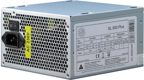 INTER-TECH SL-500 Plus Strømforsyning - 500 Watt - 120 mm - 80 Plus (88882140)