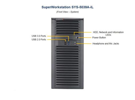 SUPERMICRO MID-TOWER + X11SAE ATX 4X3.5 2X5.25 7XSLOT 500W BARE (SYS-5039A-IL)