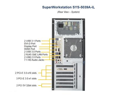 SUPERMICRO MTW BARE 1XEON V5 C236 4X3.5 500W 64GB SATA3 2GBE DP 6PCIE    IN BARE (SYS-5039A-IL)
