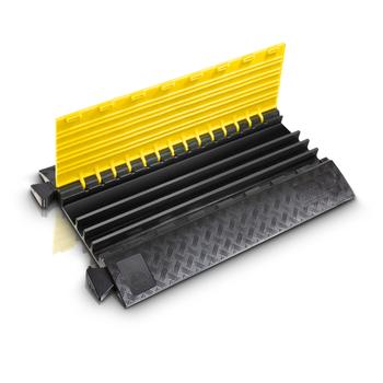 ADAM HALL Defender Midi 4C Gulvkanal 4-Ch Sort/Gul L:890mm B:542mm H:52mm (85301)