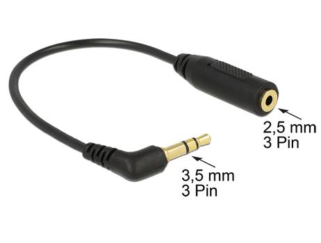 DELOCK Audio Cable 3.5 mm male angled > 2.5 mm 3 pin female (65675)