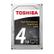 TOSHIBA X300 - High-Performance 4TB Bulk 3.5-inch 7200 rpm 128MB Buffer professional or gaming PC Bulk