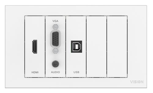 VISION N Techconnect Modular AV Faceplate Cable Pack - LIFETIME WARRANTY (TC3-PK3MCABLES)