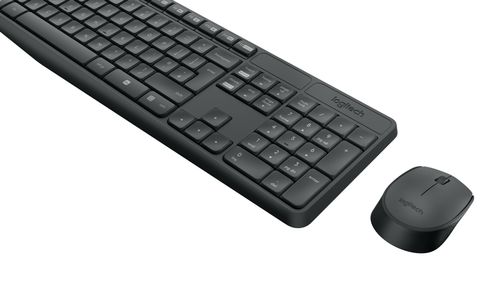 LOGITECH MK235 WIRELESS KEYBOARD / MOUSE GREY-HRV-SLV-2.4GHZ-INTNL        IN WRLS (920-008031)