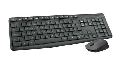 LOGITECH MK235 Keyboard and mouse set wireless 2.4 GHz Nordic (PAN) (920-007921)