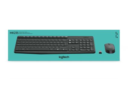 LOGITECH MK235 Wireless Combo - DE - Tastatur & Mus sæt - Tysk - Grå (920-007905)