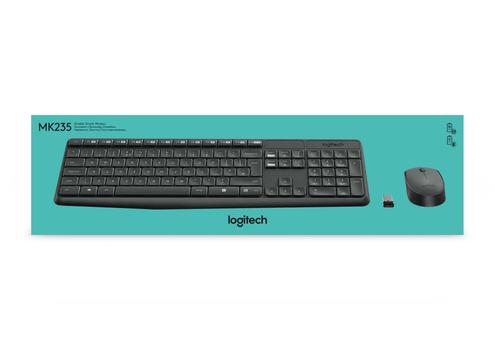 LOGITECH MK235 Keyboard and mouse set wireless 2.4 GHz Nordic (PAN) (920-007921)