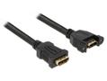 DELOCK Kabel HDMI A Buchse > HDMI A Buchse zum Einbau 0,25 m Delock (85100)