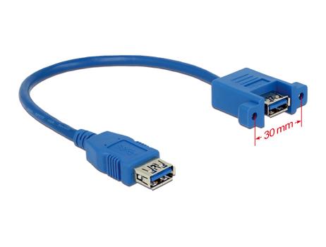 DELOCK 0.25m 2xUSB3.0-A (85111)