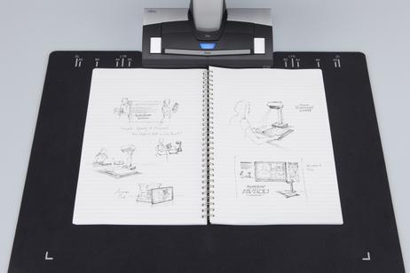 Fujitsu ScanSnap SV600 Contactless overhead document scanner capable of scanning A8 to A3 documents up to 30mm depth. Includes USB 2 (PA03641-B301)