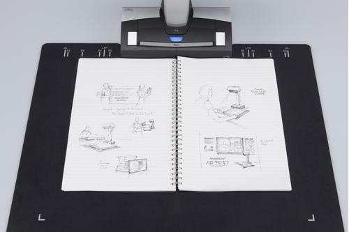 FUJITSU ScanSnap SV600 Contactless overhead document scanner capable of scanning A8 to A3 documents up to 30mm depth. Includes USB 2 (PA03641-B301)