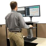 StarTech Height Adjustable Standing Desk Converter - Sit Stand Desk with One-finger Adjustment - Ergonomic Desk (ARMSTS) monteringssett - for LCD-skjerm / tastatur / mus / bærbar - svart, sølv (ARMSTS)