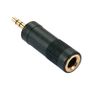 LINDY 35621 cable gender changer 3.5mm 6.3mm Black